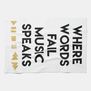 Music Art Music Speaks Tea Towel