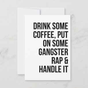 Music Art Rap And Handle It Thank You Card