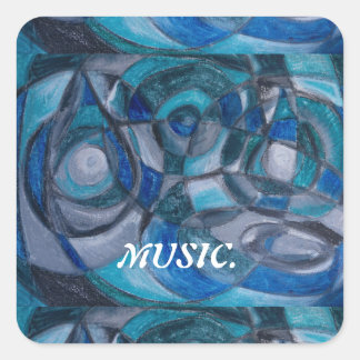 MUSIC ART STICKERS BY ARTIST PAULA REILLY.