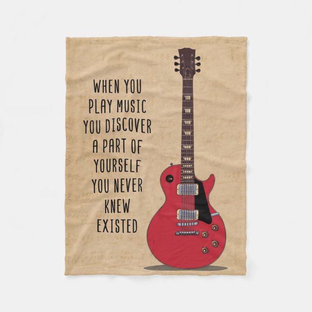 Music Art When You Play Music Fleece Blanket (Front)