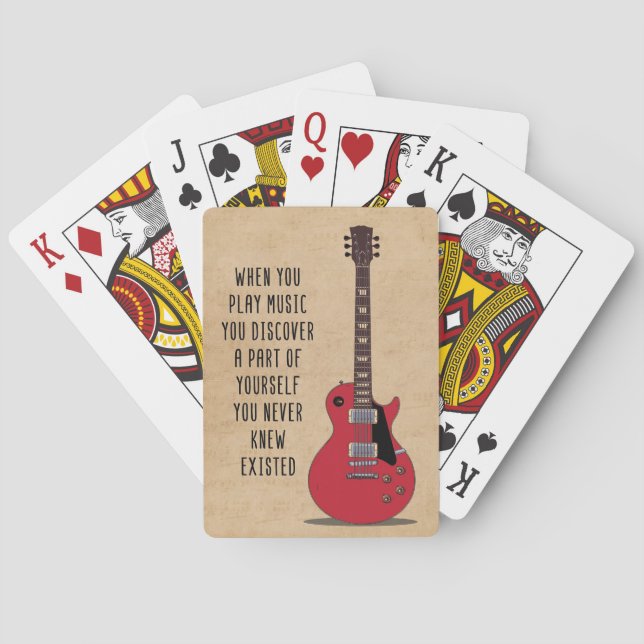 Music Art When You Play Music Playing Cards (Back)