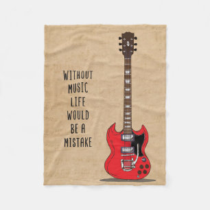 Music Art Without Music Life Would Be A Mistake Fleece Blanket