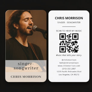 Music Artist QR Code Business Card