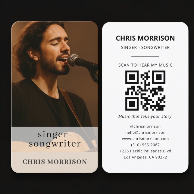 Music Artist QR Code  Business Card (Creator Uploaded)