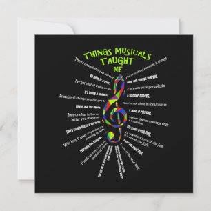 Music Atre Things Musicals Taught Me Actor 3 Thank You Card