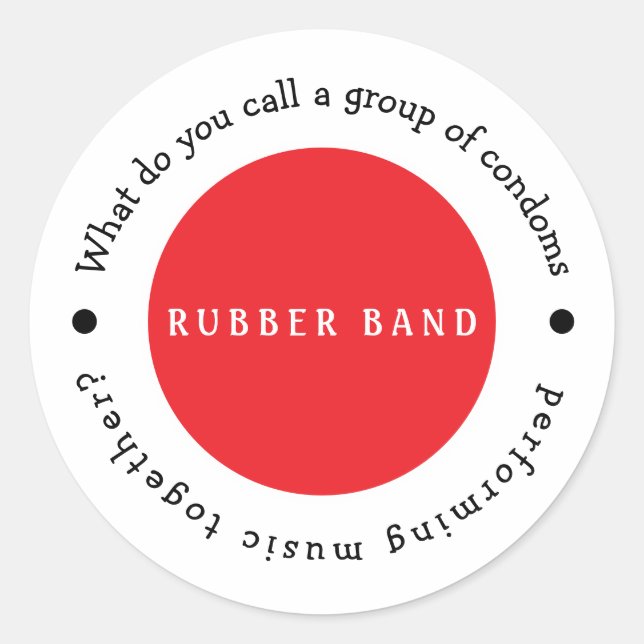 Music Band  name Classic Round Sticker (Front)