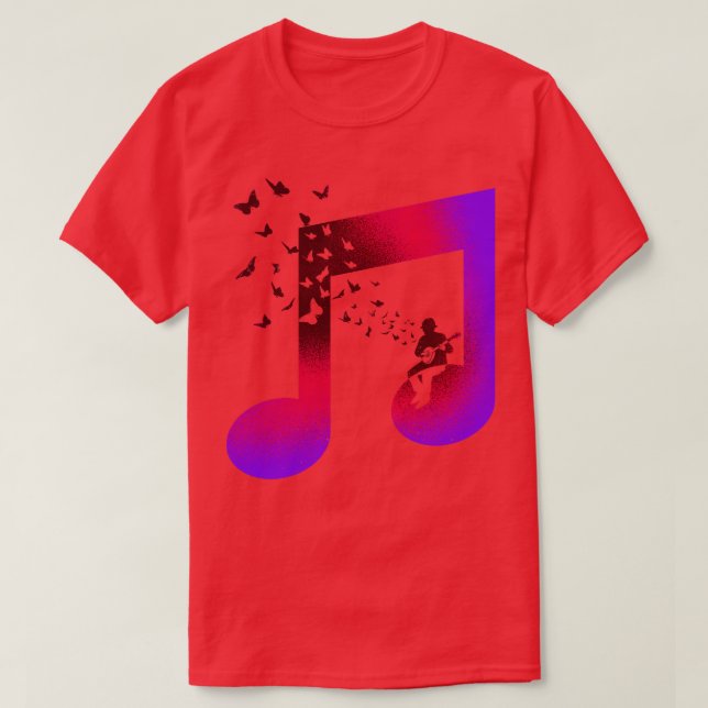 Music Banjo Butterfly T-Shirt (Design Front)