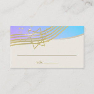 Music Bat Mitzvah Seating Card