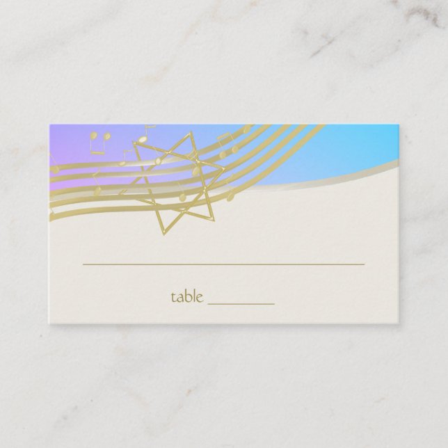 Music Bat Mitzvah Seating Card (Front)