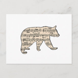 MUSIC BEAR POSTCARD