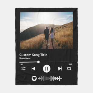 Music Blanket Couple Personalised Scannable Code
