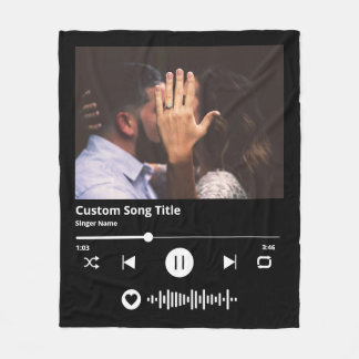 Music Blanket Scannable Code Custom Wedding Gift