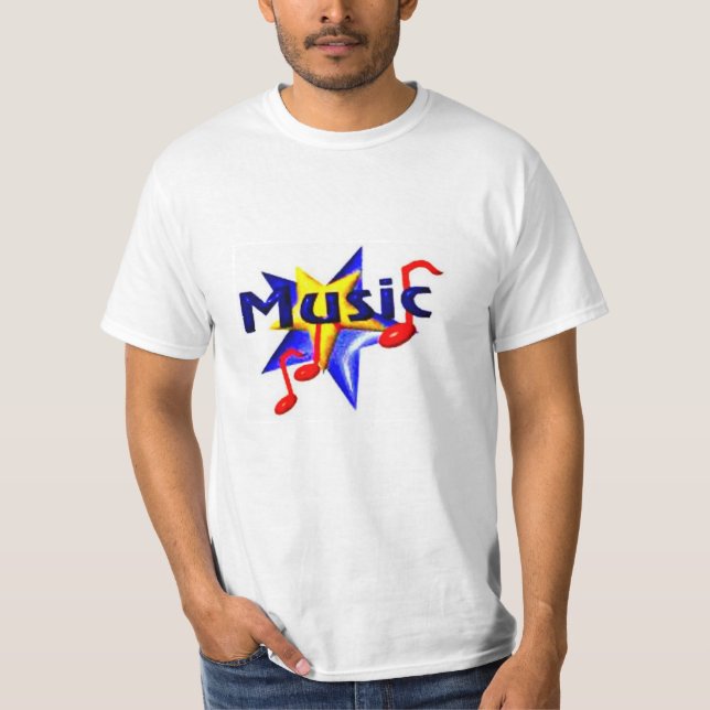 Music Blue Star T-Shirt (Front)