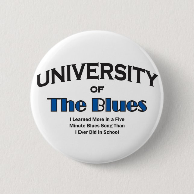 music-blues 6 cm round badge (Front)