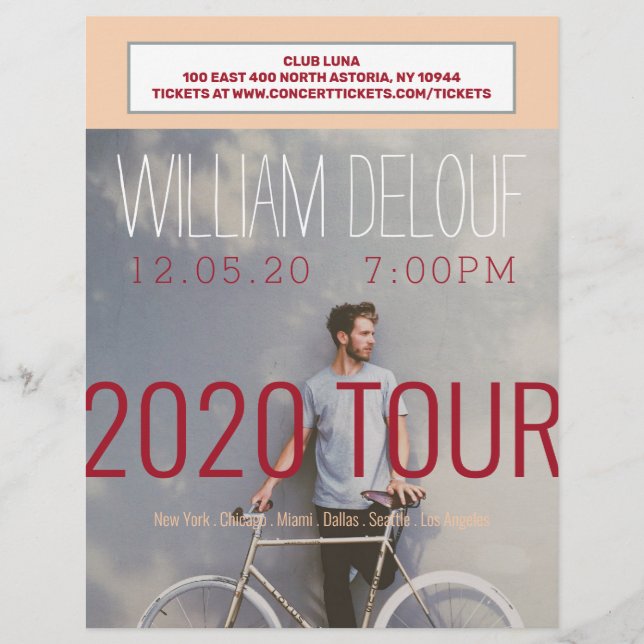 Music, Book, Tour, Band, Author Flyer (Front)