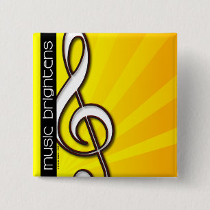 Music Brightens - Treble Clef Pin