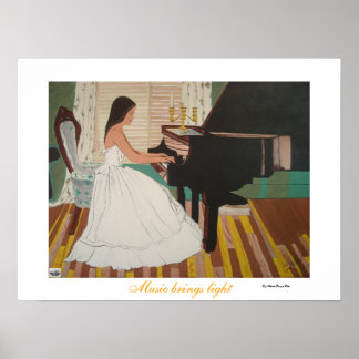 Music brings light poster