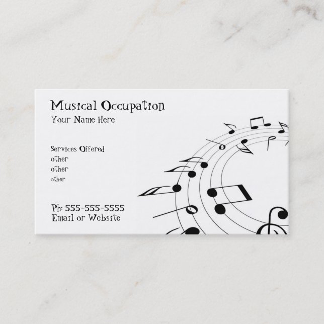 Music business  card (Front)