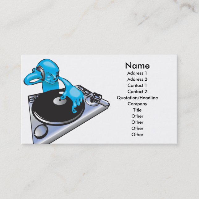 music business card background (Front)