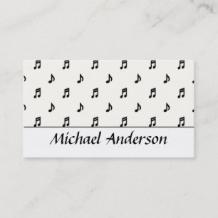 Music Business Card :: Black Notes D1