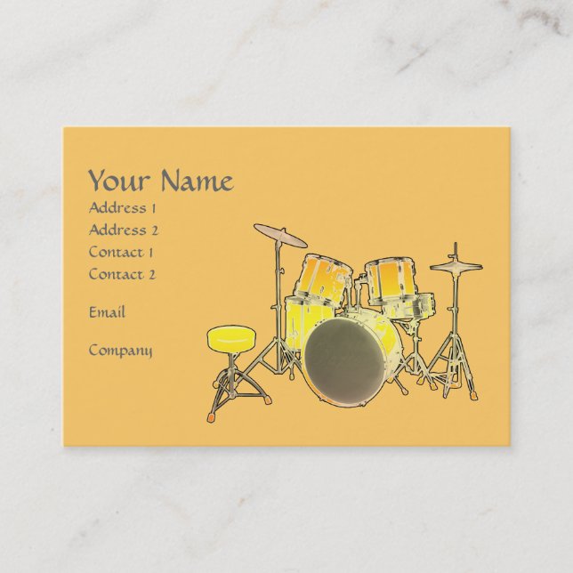 Music Business Card - Drum Kit (Front)