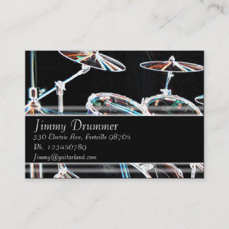 Music Business Card - Glowing Drum Kit