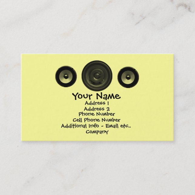 Music Business Card - Speakers (Front)