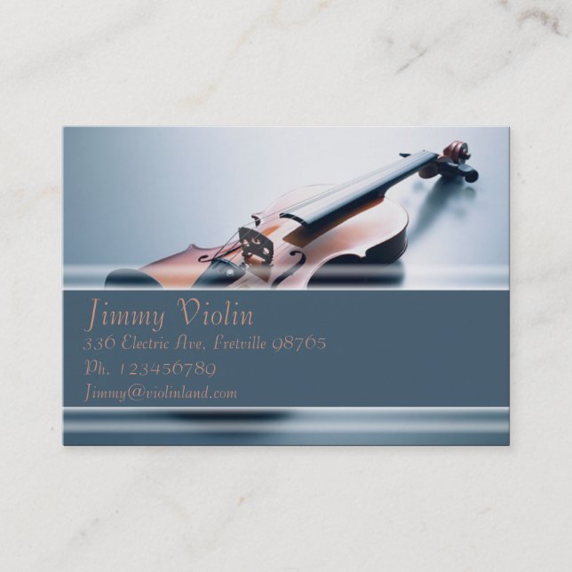 Music Business Card - Violin (Front)