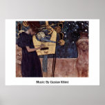 Music By Gustav Klimt Poster<br><div class="desc">Music By Gustav Klimt.

Music Masterpiece By Gustav Klimt.

 Gustav Klimt: Austrian Symbolist Painter And One Of The Most Prominent Members Of The Vienna Secession Movement.His Major Works Include Paintings,  Murals,  Sketches,  And Other Art Objects.</div>