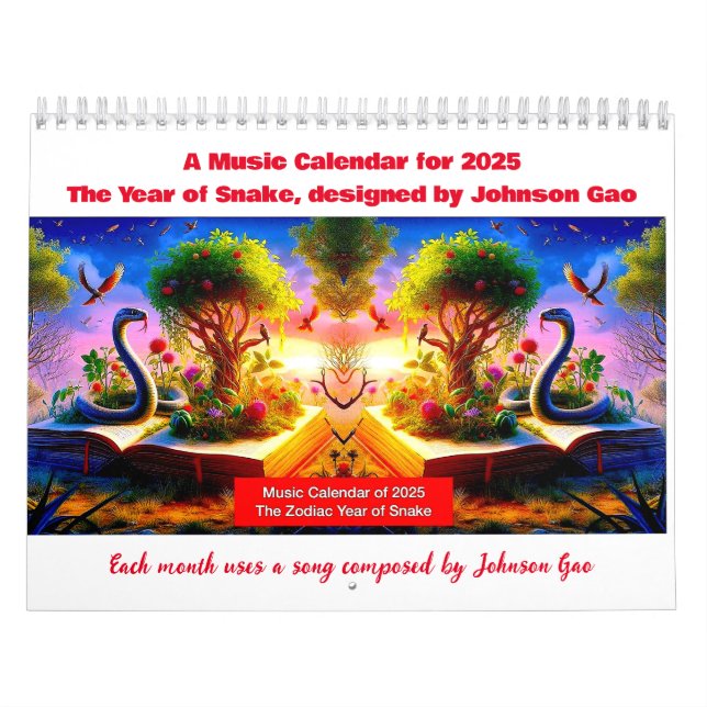Music Calendar of 2025, Zodiac Year of the Snake (Cover)