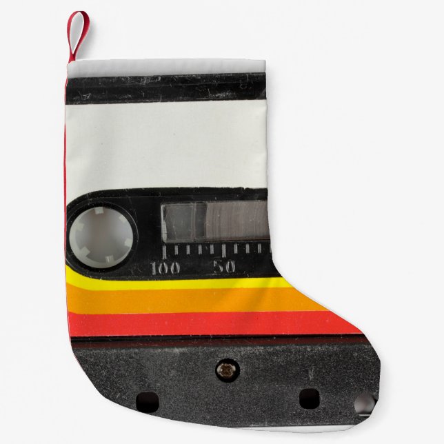 Music cassette small christmas stocking (Front)