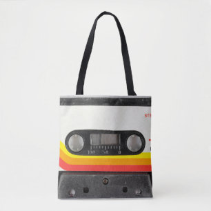 Music cassette tote bag