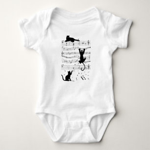 Music Cat Cats Cute Funny Musician Gift Baby Bodysuit