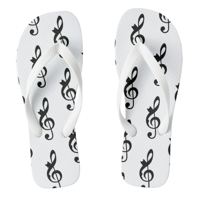 Music Cat Clef  Thongs (Footbed)