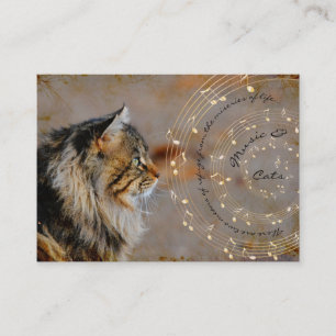 Music & Cats Business Cards