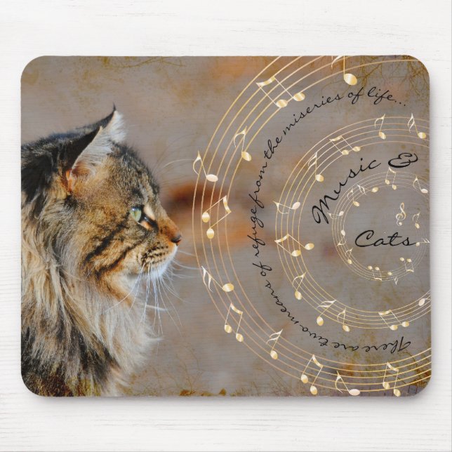 Music & Cats Mousepad (Front)
