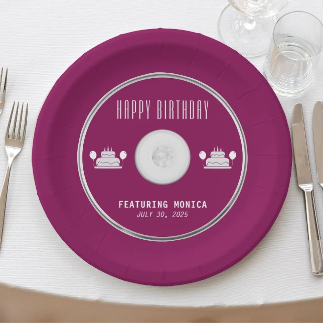 Music CD Birthday Party Paper Plate (Music CD Birthday Party Paper Plates
)