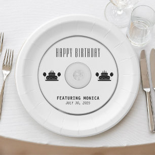 Music CD Birthday Party White Paper Plate