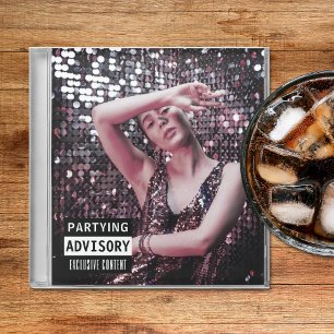 Music CD Case Album Cover Birthday Party Glass Coaster