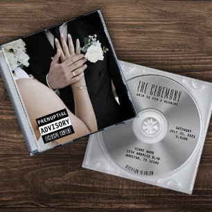 Music CD Case Album Cover Wedding Invitation