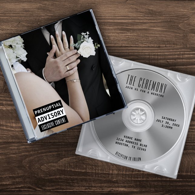 Music CD Case Album Cover Wedding Invitation (Creator Uploaded)