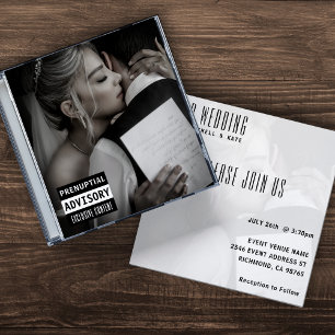 Music CD Case Album Cover Wedding Invitation