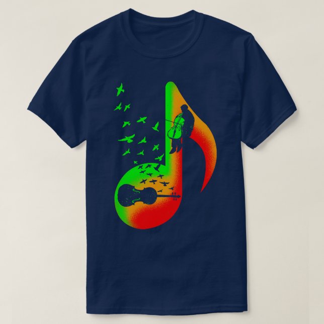 Music Cello Player T-Shirt (Design Front)