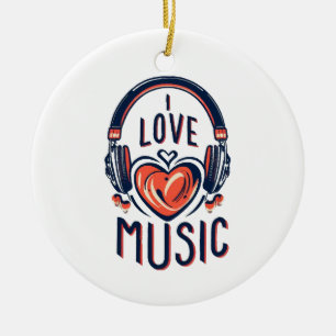 music ceramic ornament