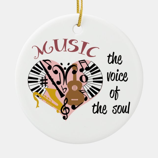 Music Ceramic Ornament (Front)