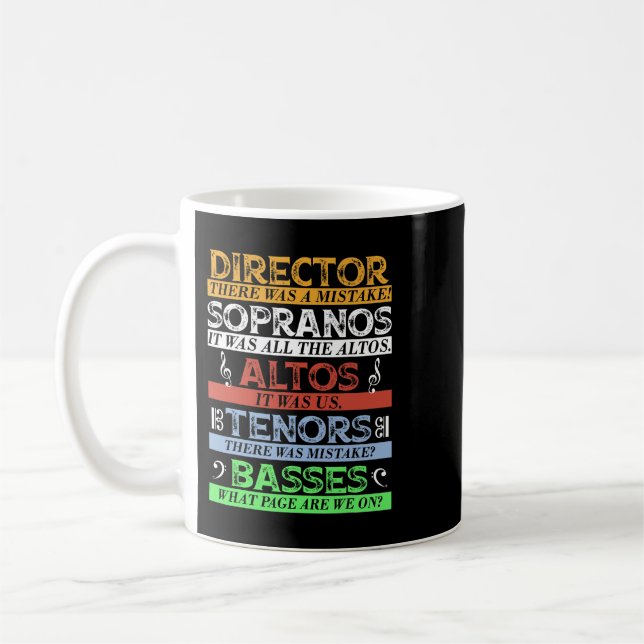 Music Choir Director Singer Coffee Mug (Left)