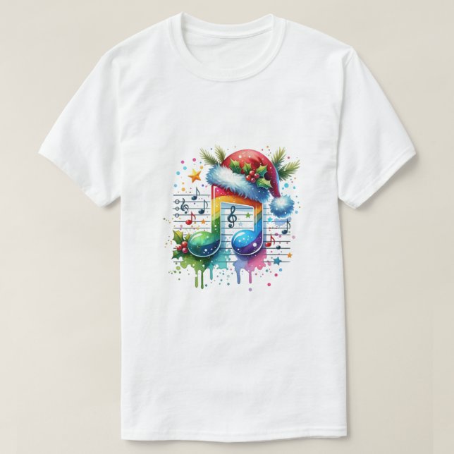 Music  Christmas  T-Shirt (Design Front)