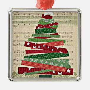 "MUSIC & CHRISTMAS TREE ORNAMENT** AND GIFT METAL ORNAMENT