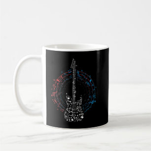 Music Circle Clef Music Notes Guitarist Gift Idea Coffee Mug