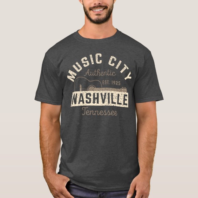 Music City Nashvilleennessee Nashville Music Cit b T-Shirt (Front)
